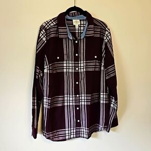 St Johns Bay Mens Striped Long Sleeve Button Down XXL